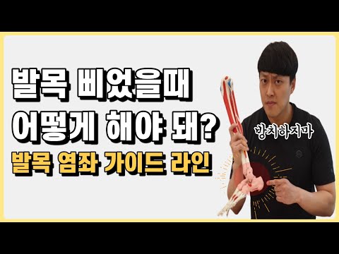 발목 삐었을때 빨리 낫는법ㅣ 발목염좌 가이드라인