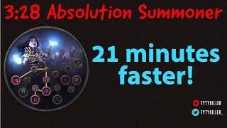 3:28 Absolution Necro Run - A10 Kitava, Merc Lab, All skill points done
