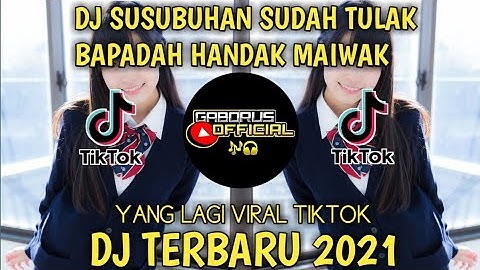 DJ SUSUBUHAN SUDAH TULAK BAPADAH HANDAK MAIWAK || VIRAL TIKTOK TERBARU 2021🎶🎧👍