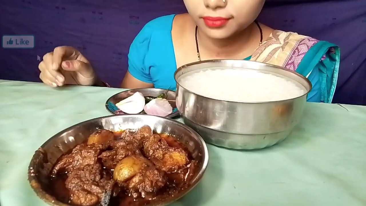 SPICY CHICKEN KASA KU PAKHAL BHATA & ONION CHIl EATING SHOW