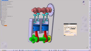 Engine Simulation in CATIA V5 DMU Kinematics (Joints Showcase)