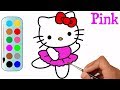 Drawing tutorial for Hello Kitty | Painting a Hello Kitty Coloring Pages | MHP Learning School