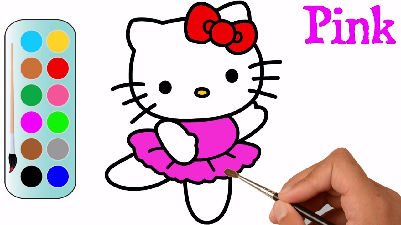 How to draw Hello Kitty - DrawingTutorials101.com  Hello kitty coloring,  Kitty coloring, Hello kitty colouring pages