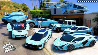 GTA 5 - Stealing Luxury DIAMOND SuperCars with Franklin! (Real Life Cars #158)