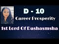 Strength Of Your Career Path, 1st lord of Dashasmsha in different  houses