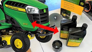 How To Change Oil and Oil Filter on John Deere D130 &amp; D140 (22 HP 2011 - 2017)