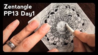 ゼンタングルプロジェクトパック13【1日目】日本語解説/Zentangle PP13 Day1 Explanation for Japanese.