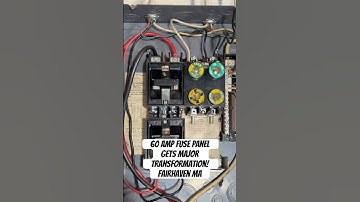 Old & Dangerous 60A Fuse Panel → Modern 100A Panel Transformation!#electrician #shorts