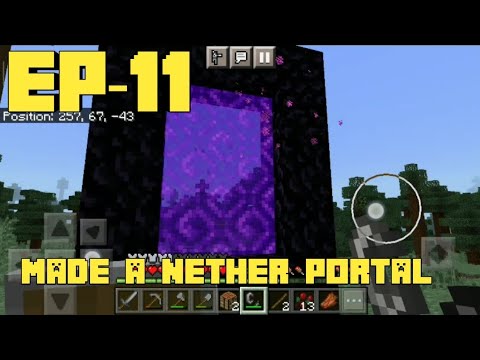 Made a nether portal | Ep-11 | Minecraft pocket edition | Gamer Anurag ...