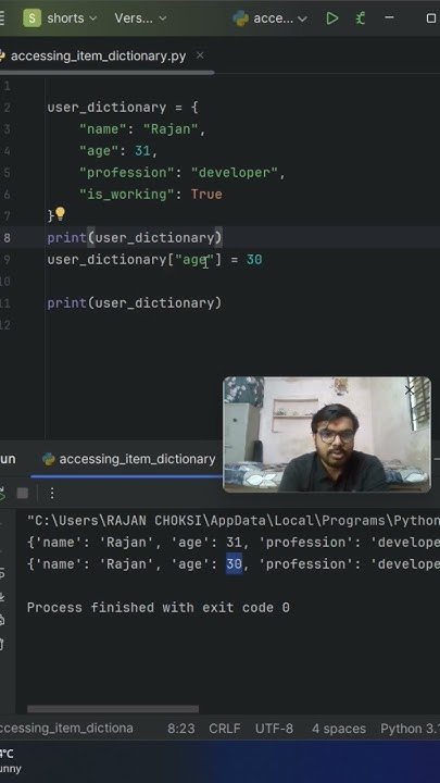 How to change any item in dictionary python || #python #coding # ...