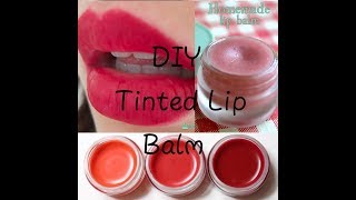 Diy tinted lip balm at home with makeup dressy ||diy balm|| vaseline