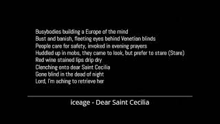 iceage - Dear Saint Cecilia (Lyrics)