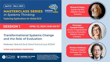 Systems Masterclass Session 1:  Transformational Systems Change and the Role of Evaluation