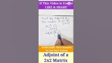 Find Adjoint of a 2x2 Matrix/ Shortcut/ Matrices and Determinants/ Plus Two Class 12 Mathematics