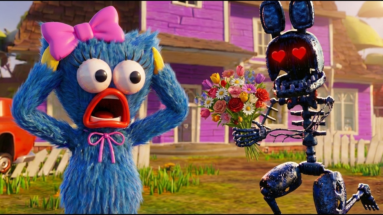 Huggy Wuggy Plays Hello Neighbor with SCARY Foxy Mod… This Was TERRIFYING!