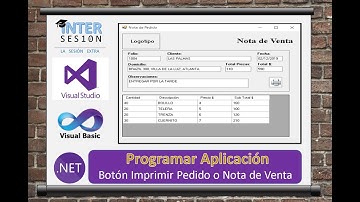 Visual Basic .NET #13 Imprimir, programar Botón para Pedido o Nota de Venta.
