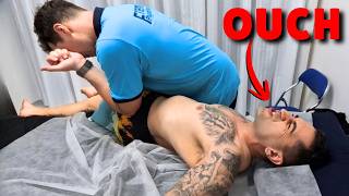 Super STRONG Adjustment by French Osteopath Pascal (Hip Spine Neck Shoulder)