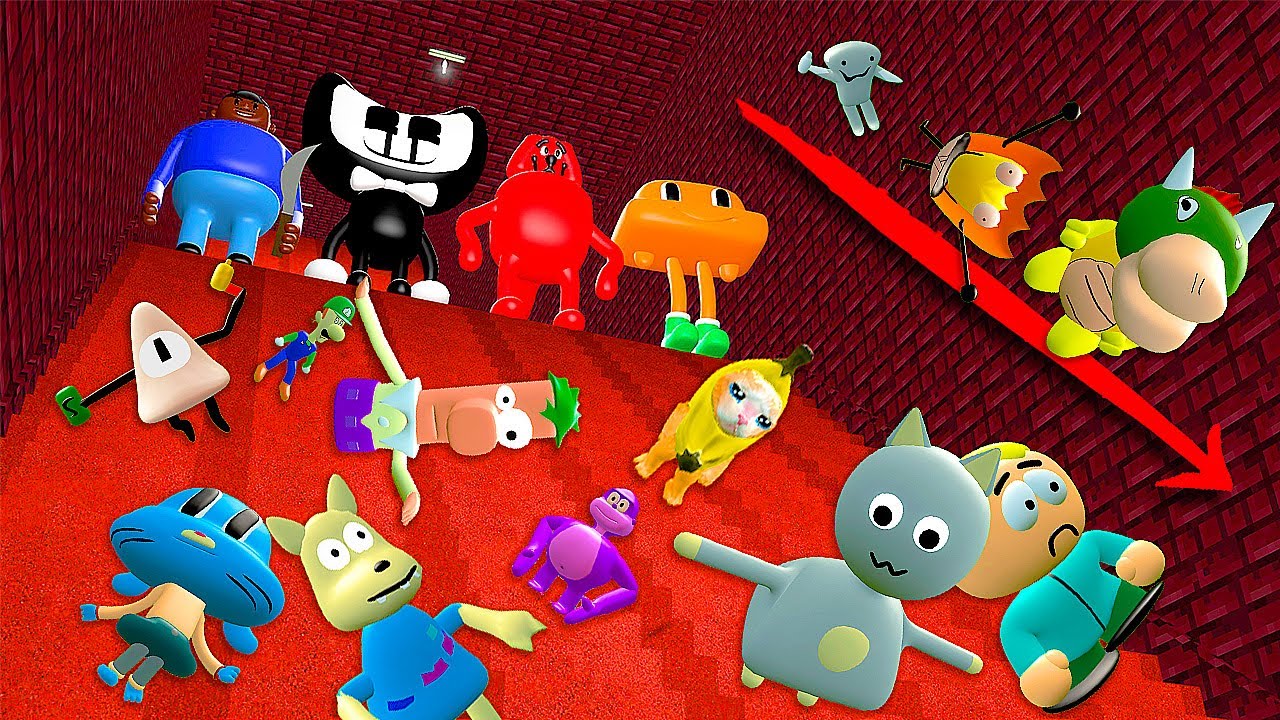 📶 STAIRS 3D SANIC MEMES ALL CLONES MEME ULTIMATE NEW NEXTBOT SPARTAN KICKING in Garry's mod !