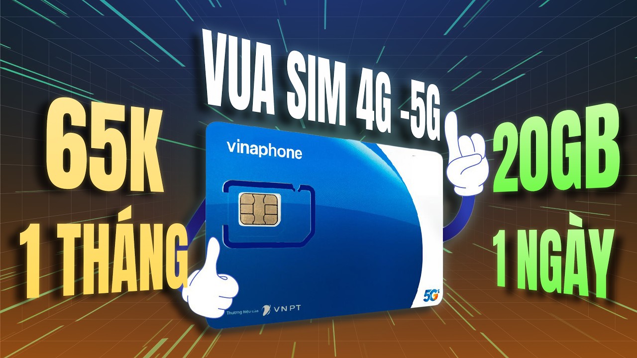 Vua Sim 5G 20GB/1 Ngày Giá 65K Của Vinaphone - Vina U1500 Mình Đã Dùng Gần 1 Năm!