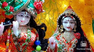 हरियाली तीज mein राधा कृष्ण का मनमोहक Shringar ।।Amazing Radha Krishna Shringar on Hariyali Teej