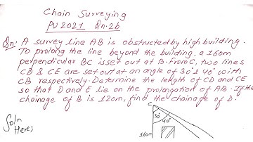 Numerical From Chain Surveying | Unit:3 |BE| PU 2021 Qn 2b |Prashant YT|Surveying 1st | 3rd Sem |