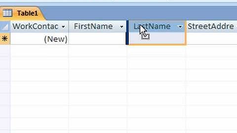 Rearrange Columns in Access 2007