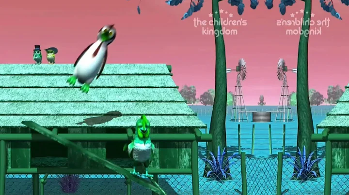 Penguin knocked down by a Rooster(reversed)//Sponsored by Gamavision Csupo effects