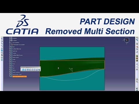 Catia V5 Eğitim&Tutorial (#20)  | Part Design | Removed Multi Section Solid