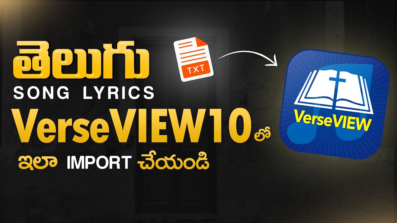 Import Telugu Song Lyrics to VerseVIEW