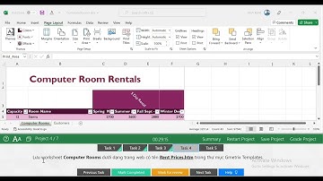 EXCEL Exam 2 - Project 4 l Hướng dẫn chi tiết Excel I MOS 2016 I Word-Excel 2016 I Off 365 I GMetrix