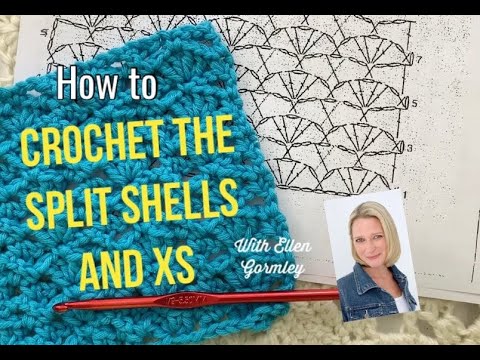Split shells and Xs Crochet Stitch Pattern - YouTube