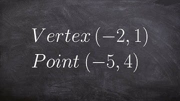Writing the equation of a parabola given the vertex and a point