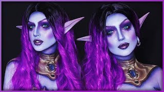 Void Elf Allied Race  - World of Warcraft Inspired Makeup Bodypaint - Djarii MUA
