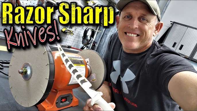 How to sharpen a knife with a bench grinder 
