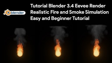 Tutorial Blender Eevee Render - Realistic Fire and Smoke Simulation - Easy and Beginner Tutorial