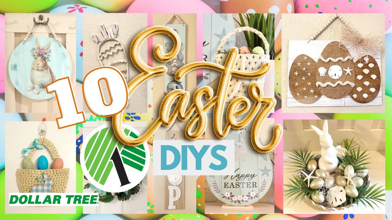 🥚 10 BEST Easter DIYS! Dollar Tree DIY Coastal Spring Hacks - YouTube