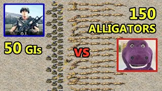 50 GIs vs 150 Alligators - Red Alert 2
