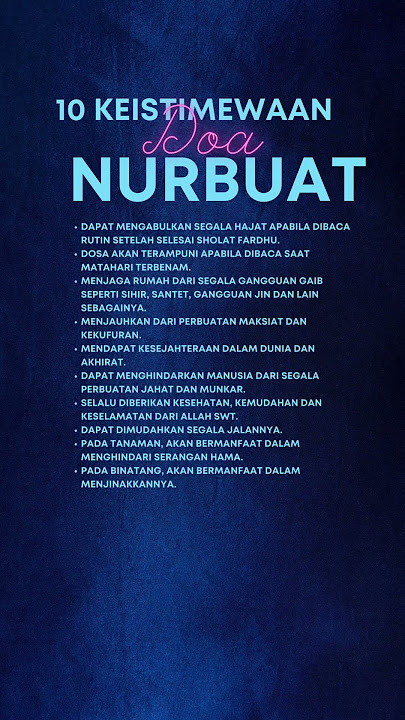 Keistimewaan doa nurbuat #yearofyou #shorts #doa