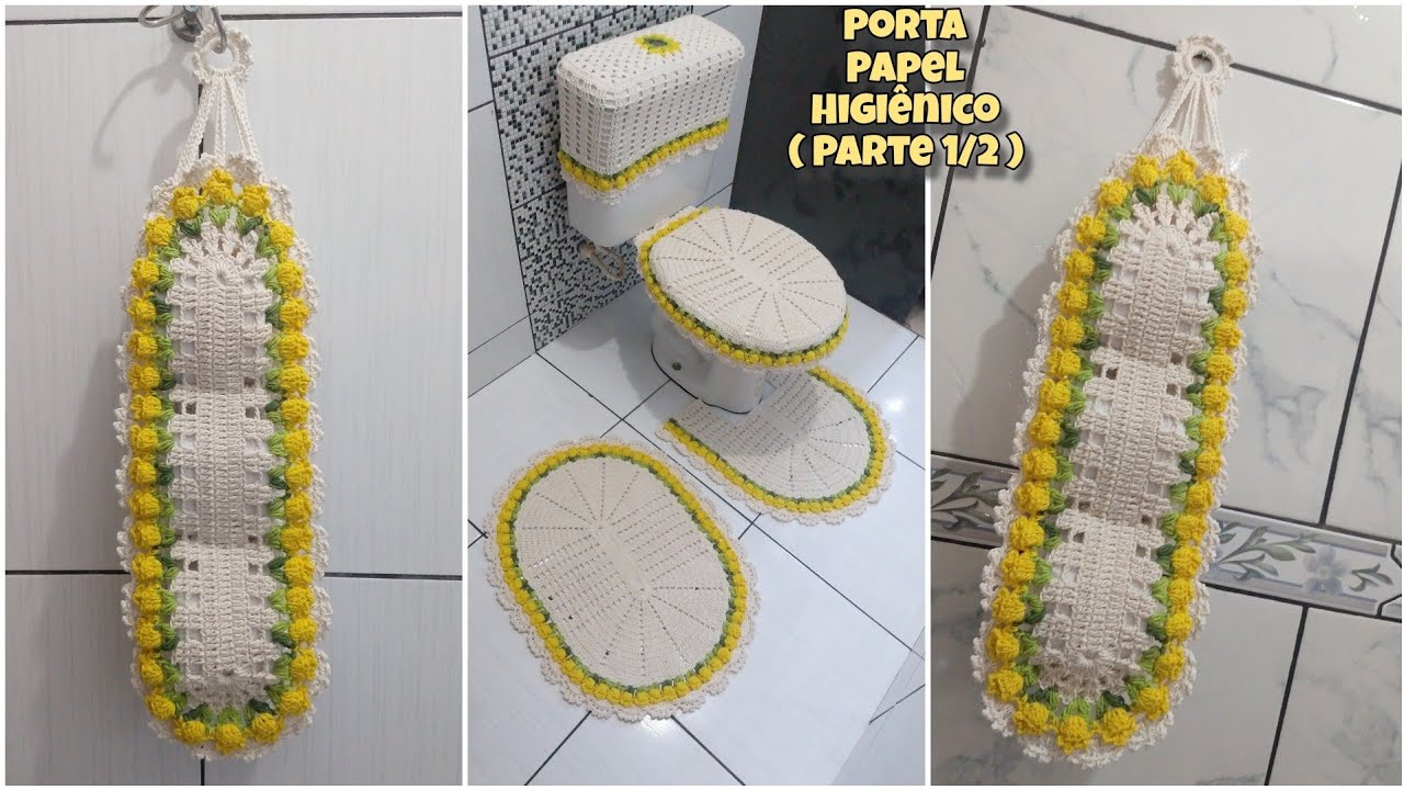 Porta papel higiênico charme de tulipas