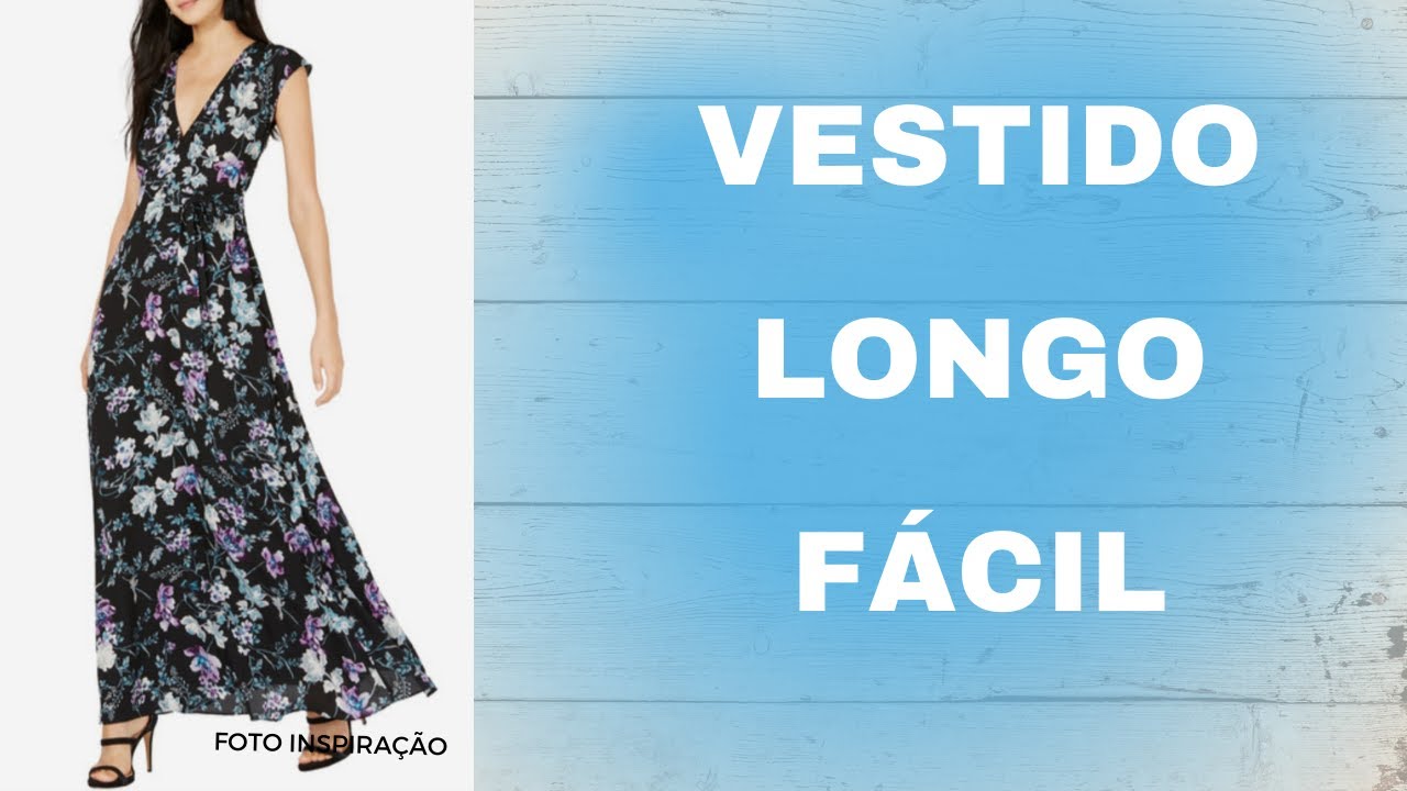 COMO FAZER VESTIDO LONGO COM MANGA JAPONESA, PARA INICIANTES