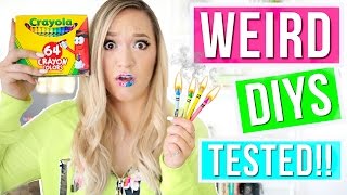 WEIRD DIYS TESTED!!! Alisha Marie