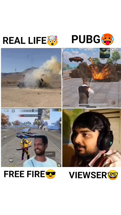 PUBG🥵 VS FREE FIRE😎 VS REAL LIFE🤯 #bgmi #gamimgplay #pubgmobile @FaithPlayzZzYT