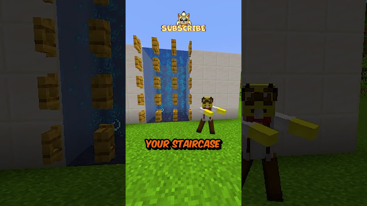 THE BEST AND FASTEST STAIRCASE IN MINECRAFT! ⛏️ #shorts