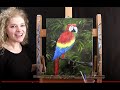 Peek A Boo Parrot | Cookies and Canvas for Kids | Step by Step Acrylic Painting Tutorial and Recipe