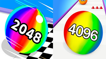 Ball Run 2048 VS Rolling Ball Run Numbers Game - All Levels SpeedRun Gameplay Android iOS Ep1