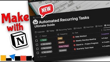 How to create AUTOMATED Recurring Tasks in Notion - Ultimate Guide!!