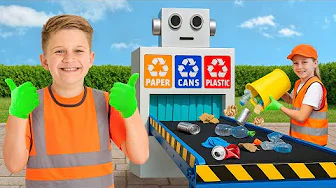 Roma learns how to sort Trash and learns the importance of recycling