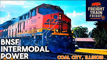 Epic Railfanning Train Videos: BNSF Intermodal Action in Coal City!