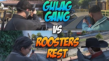 (Multi POV) GULAG GANG Massive Shootout With BUDDHA at ROOSTERS | NoPixel GTA RP