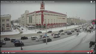 ДТП на пр-т.Независимости у ЦУМа 09.02.2021